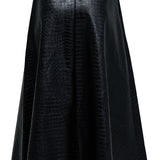 Falda SALSA JEANS Efecto Piel con Cinturón Black