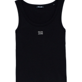 SALSA JEANS Basic Rippentop Schwarz