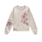 Sudadera SALSA JEANS Bordado Floral Dark Pearl