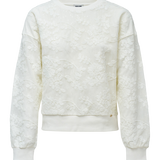 SALSA JEANS Floral Embroidery Light Pearl Sweatshirt