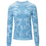 SALSA JEANS Fine Wool Sweater Light Blue