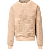 SALSA JEANS Lurex Jacquard Dark Beige Sweatshirt