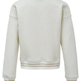 SALSA JEANS Lurex Jacquard Dunkelbeige Sweatshirt