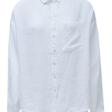 Blusa SALSA Oversize de Lino Blanca