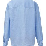 Blusa SALSA Oversize de Lino Azul