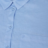 Blusa SALSA Oversize de Lino Azul