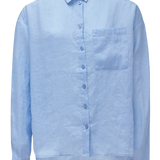 Blusa SALSA Oversize de Lino Azul