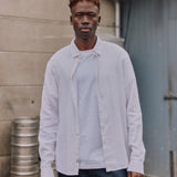 Camisa !SOLID Enea Allan Blanca