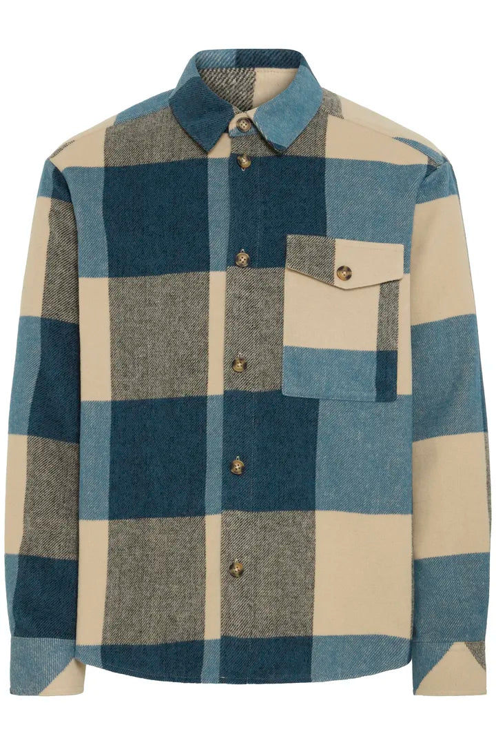 Sobrecamisa SOLID Manheim Indian Teal, vista frontal