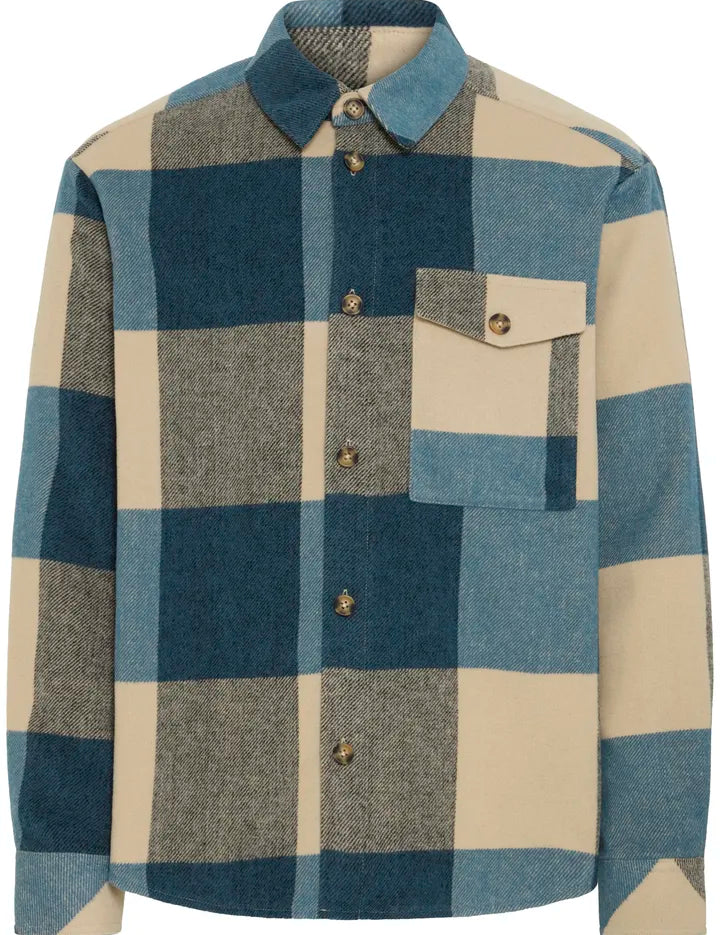 Sobrecamisa SOLID Manheim Indian Teal, vista frontal