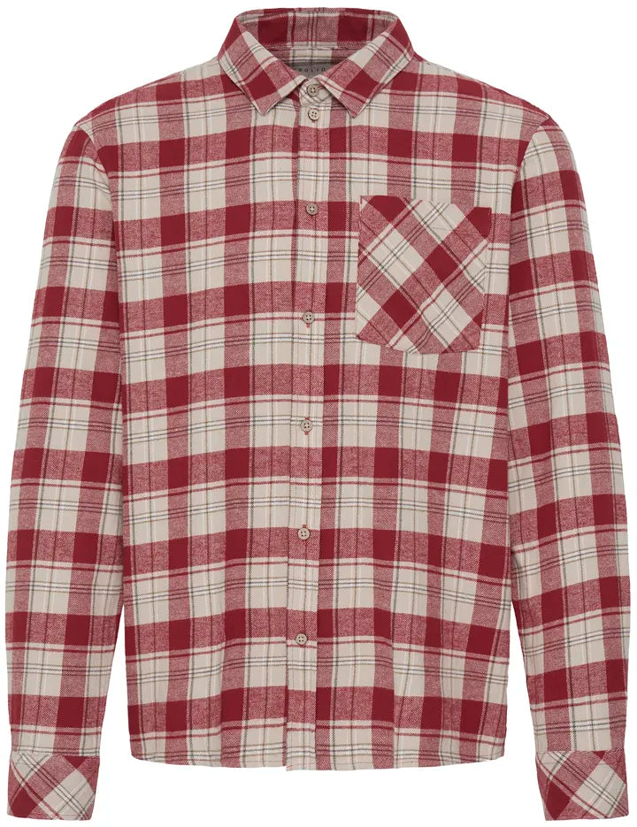 Camisa SOLID Steve Brick Red, vista frontal