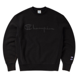 Sudadera ARIES x CHAMPION Cuello Redondo con Logo Negra