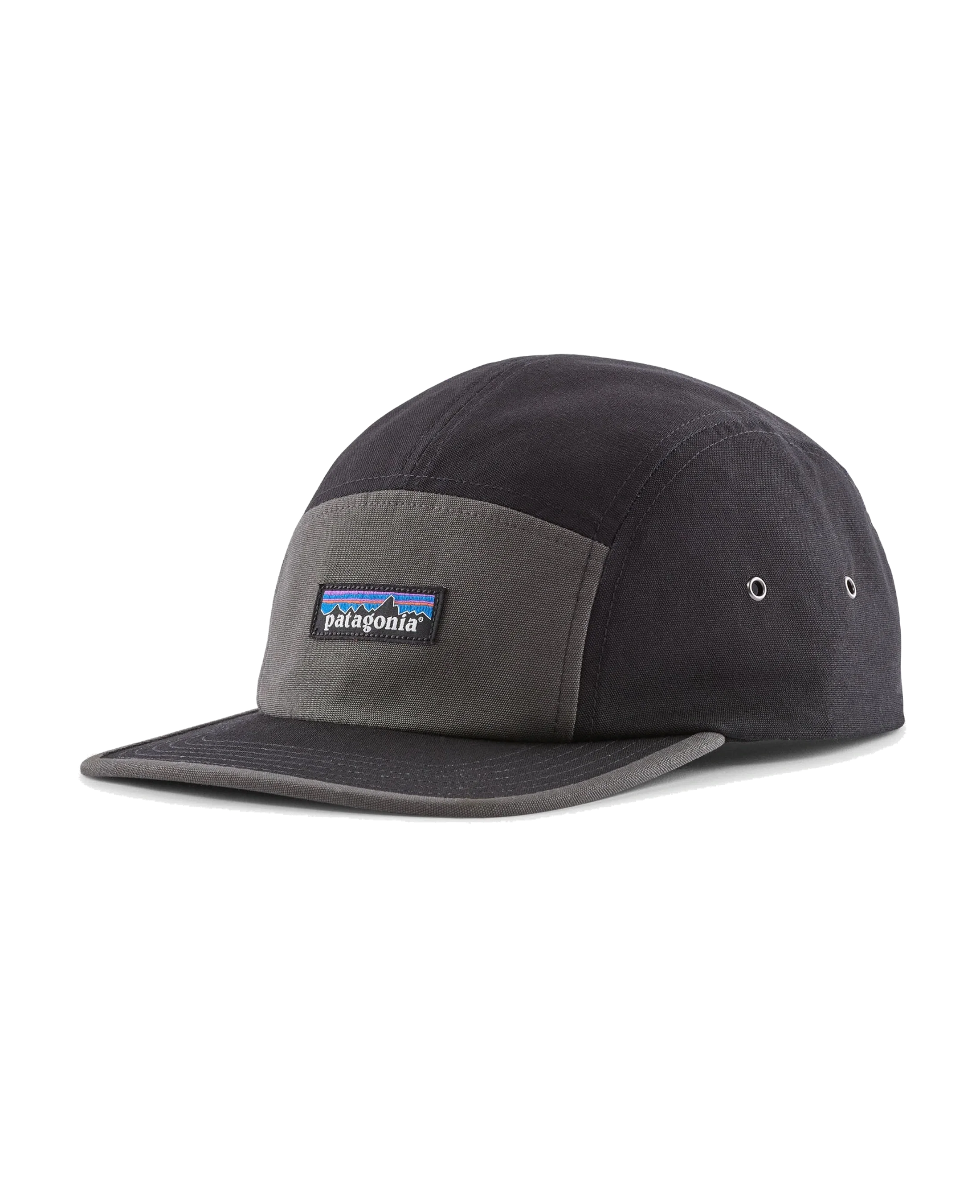 Gorra PATAGONIA Graphic Maclure P-6 Label Black flat frontal transparente 2200x2700