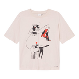 Camiseta DEDICATED Vadstena Star Boots Oat White