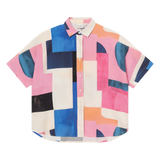 Camisa DEDICATED Alsvik Abstract Block Multi Color
