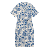 Vestido DEDICATED Orrefors Ocean Squares Oat White