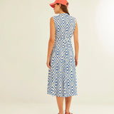 Vestido XANTIK Lazo Cintura Blue Diamonds