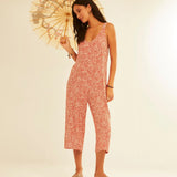 XANTIK Jumpsuit mit Trägern Rot&amp;Weiß 