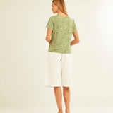 Camiseta XANTIK Easy Green&White