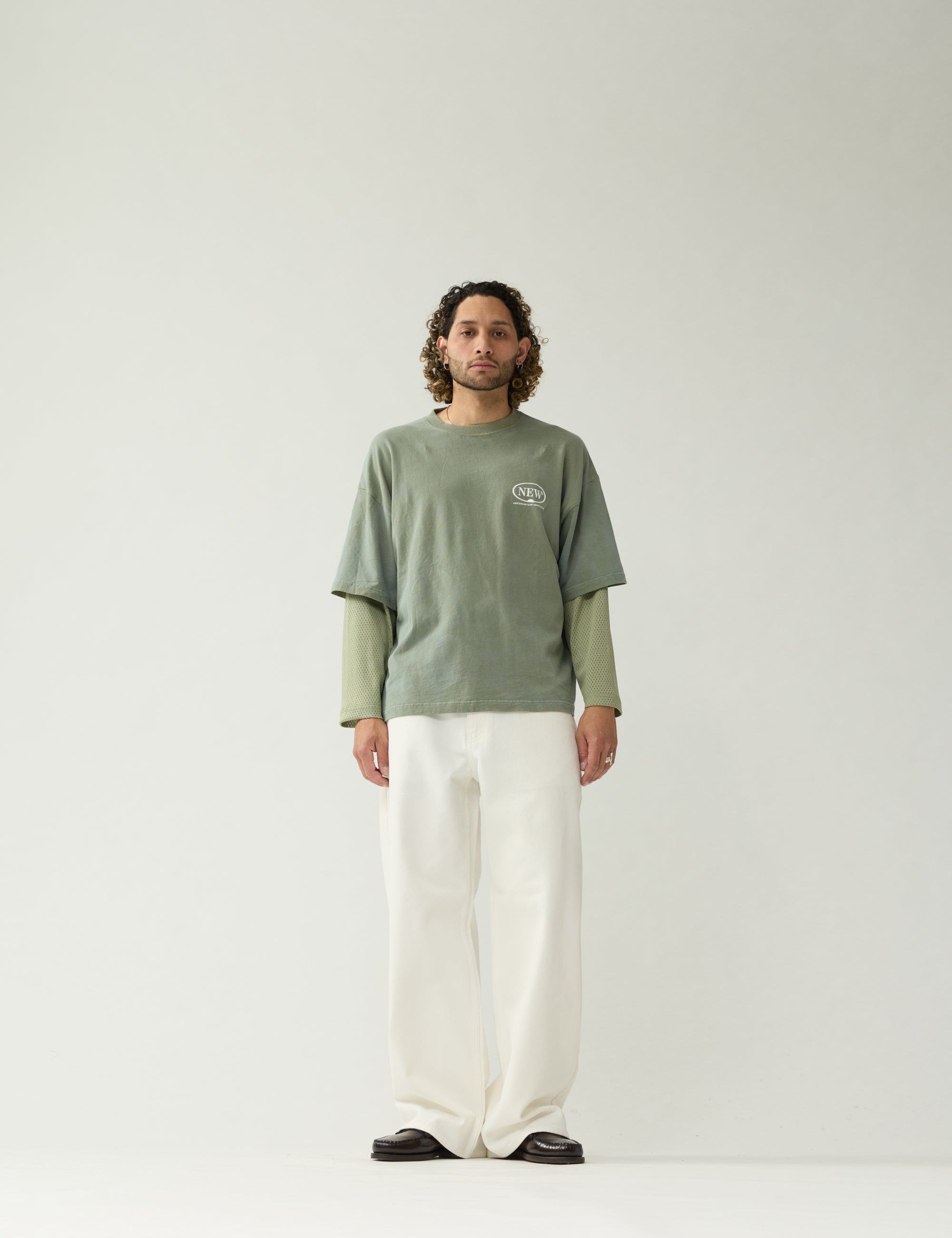 Camiseta NEW AMSTERDAM SURF ASSOCIATION Double Layer Longsleeve Sea Grass