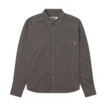 Camisa Woodbird WBXing HB Stripe Dark Grey - flat