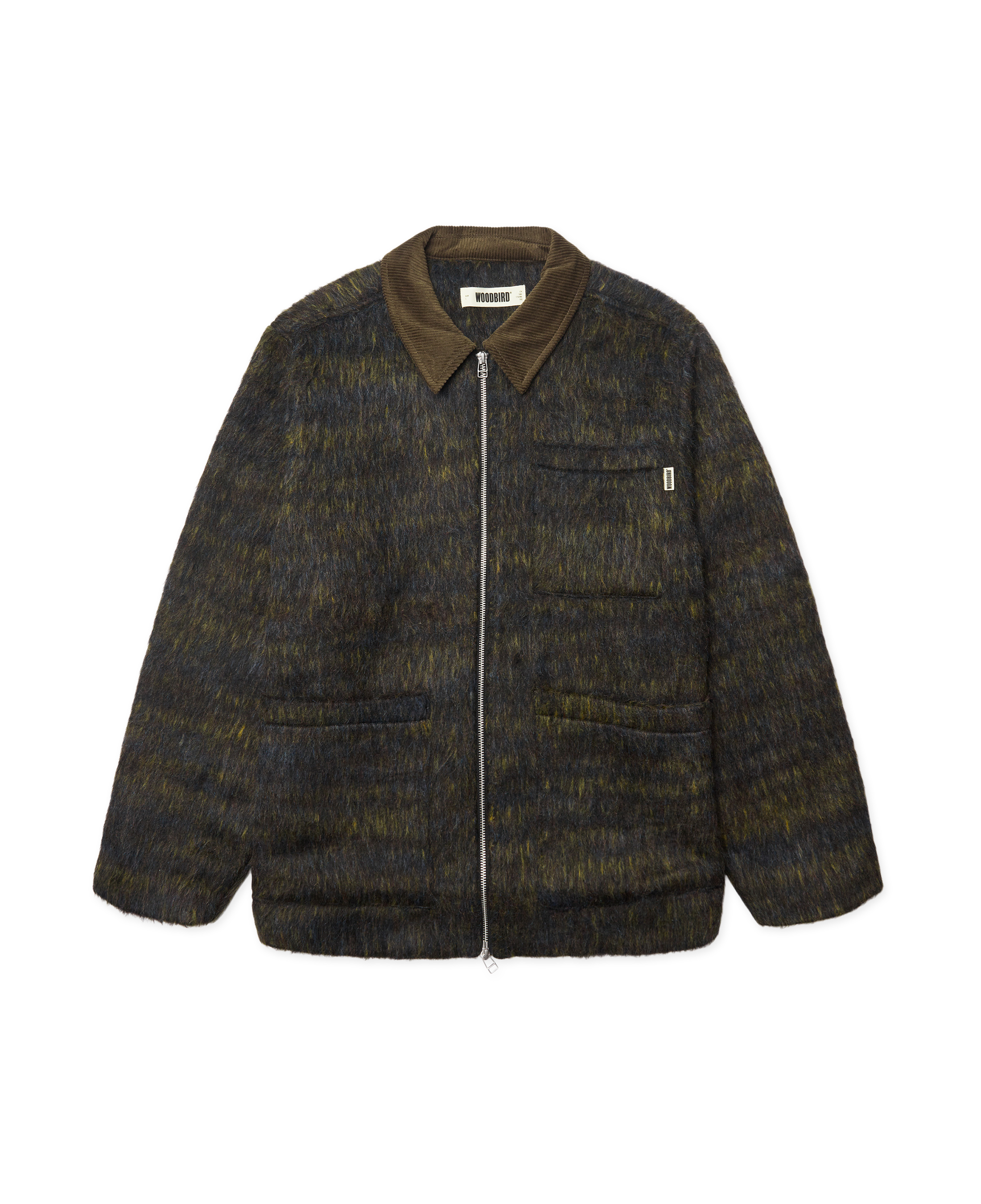 Chaqueta Woodbird WBBlade Hairy Zip Dark Olive - flat