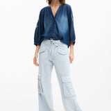 Blusa DESIGUAL Chambre Bordados Farol