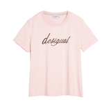 Camiseta DESIGUAL Varsovia Logo Rosa