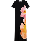 Vestido DESIGUAL Largo Flores