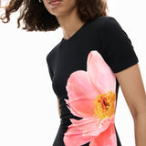 Vestido DESIGUAL Largo Flores