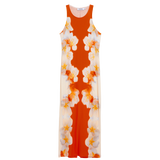 Vestido DESIGUAL Jasmine de Flores Laterales Naranja