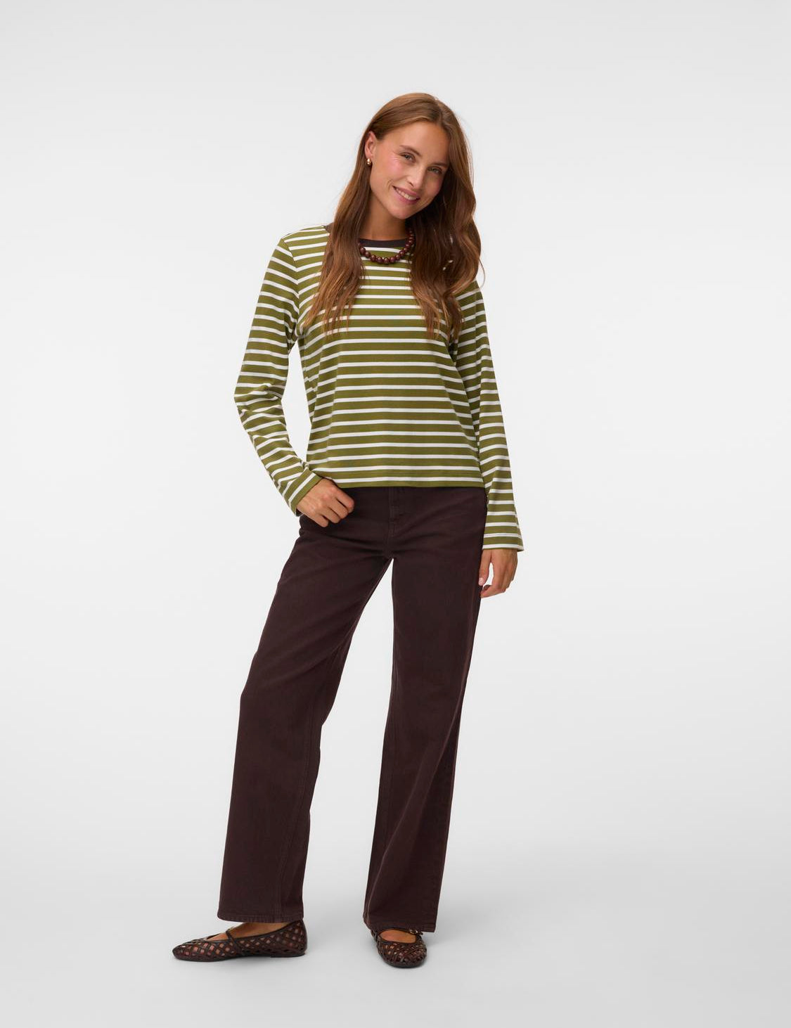 Jeans VERO MODA VMTESSA Chocolate torte - ECRU