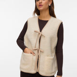 Chaleco Corto VERO MODA Oatmeal Claro