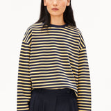 Sudadera ARMEDANGELS Frankaa Maarlen Stripe Golden Hay Tinted Navy