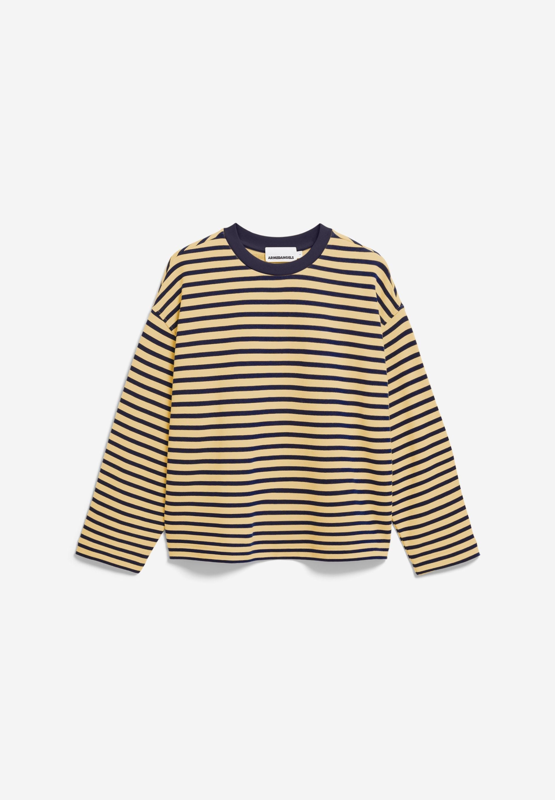 Sudadera ARMEDANGELS Frankaa Maarlen Stripe Golden Hay Tinted Navy - imagen oficial 101