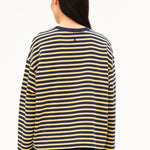 Sudadera ARMEDANGELS Frankaa Maarlen Stripe Golden Hay Tinted Navy - imagen oficial 211