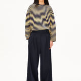 Sudadera ARMEDANGELS Frankaa Maarlen Stripe Golden Hay Tinted Navy - imagen oficial 411