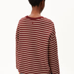 Sudadera ARMEDANGELS Frankaa Maarlen Stripe Velvet Red Honey Reed - imagen oficial 211