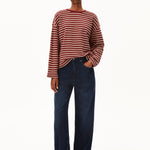 Sudadera ARMEDANGELS Frankaa Maarlen Stripe Velvet Red Honey Reed - imagen oficial 411