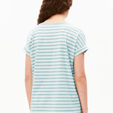 Camiseta ARMEDANGELS Idaara Stripes White / Foam