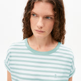 Camiseta ARMEDANGELS Idaara Stripes White / Foam