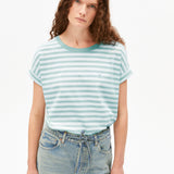 Camiseta ARMEDANGELS Idaara Stripes White / Foam