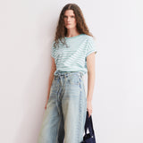 Camiseta ARMEDANGELS Idaara Stripes White / Foam