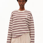Sudadera ARMEDANGELS Iconic Å Frankaa Bold Undyed Velvet Red Soft Blue