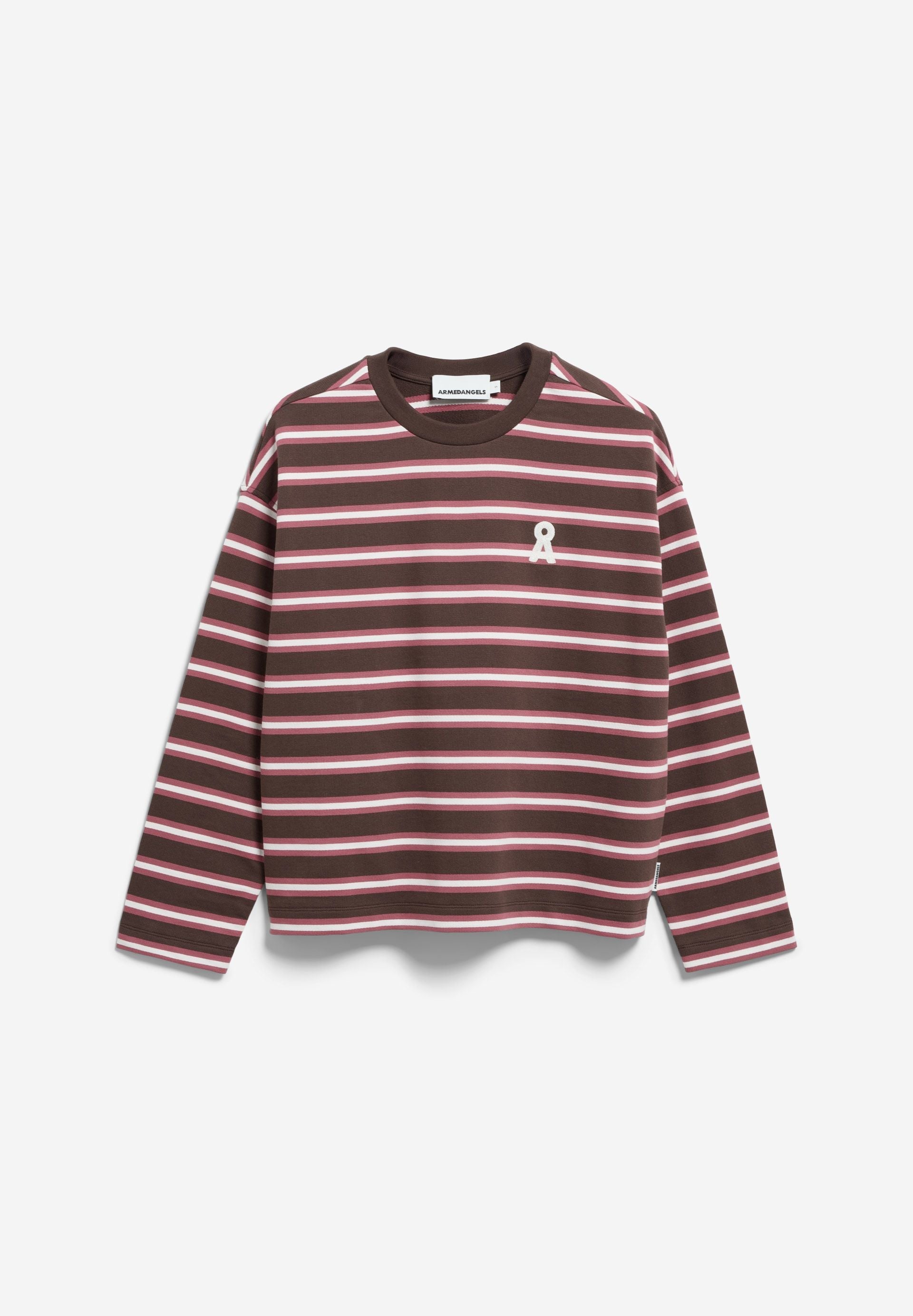 Sudadera ARMEDANGELS Iconic Å Frankaa Bold Claystone Oatmilk Velvet Ember - vista oficial 6