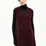 Vestido ARMEDANGELS Pinaafo Corduroy Dark Cranberry