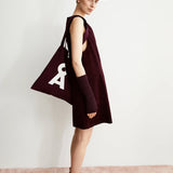 Vestido ARMEDANGELS Pinaafo Corduroy Dark Cranberry