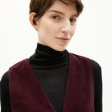 Vestido ARMEDANGELS Pinaafo Corduroy Dark Cranberry