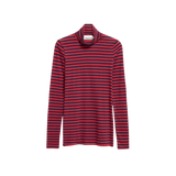 Camiseta ARMEDANGELS Manga Larga Grazilianaa Stripes Tinted Navy-Candy Apple