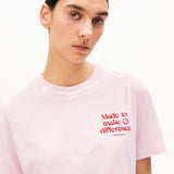 Camiseta ARMEDANGELS Lualaa Embro Pink Mist